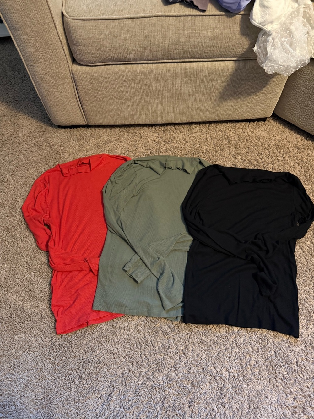 Bundle of 3 American Eagle Soft & Sexy Ribbed Turtlenecks / Mock Neck Tops